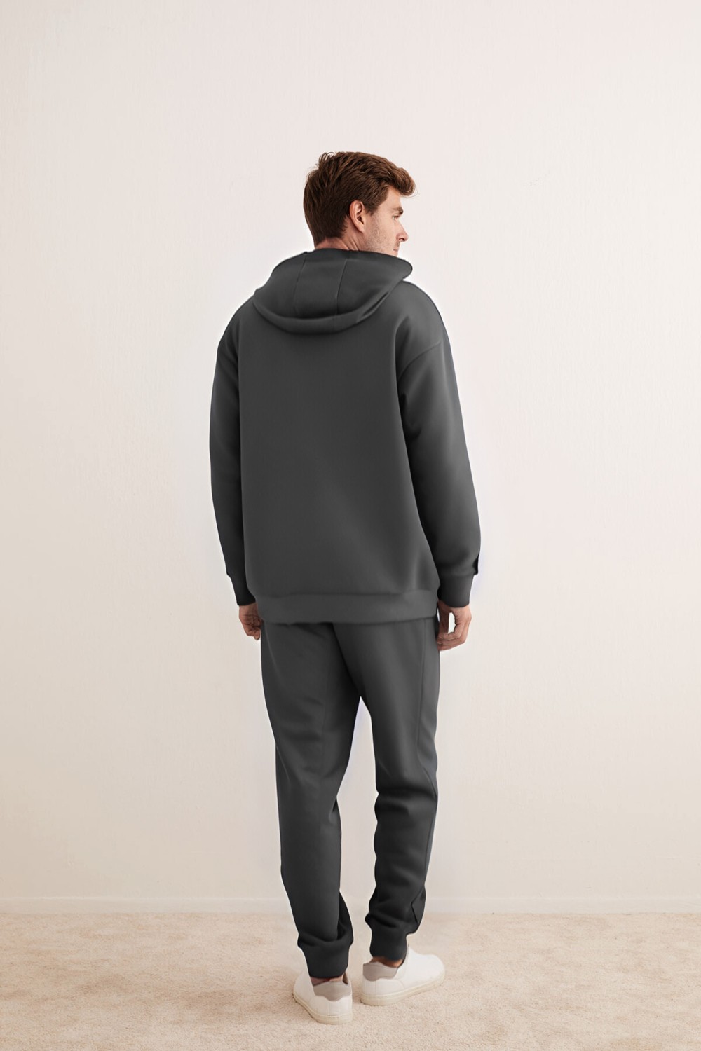 CMZ Collection Erkek 3 Iplik Oversize Bol Kesim Rahat Günlük Eşofman Takımı görsel 8