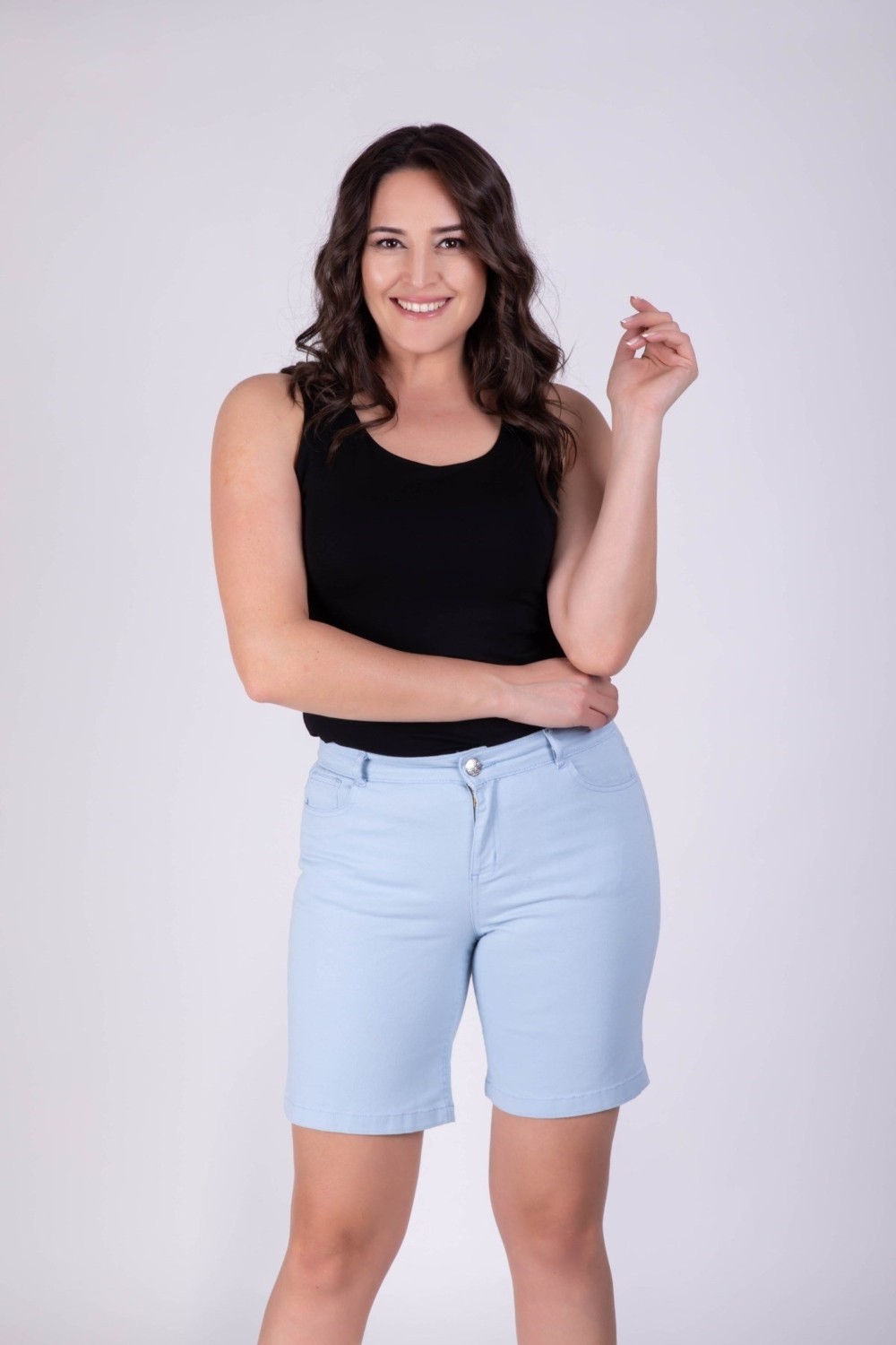 Myline Kemerli 5 Cep Şort 23831 görsel 3