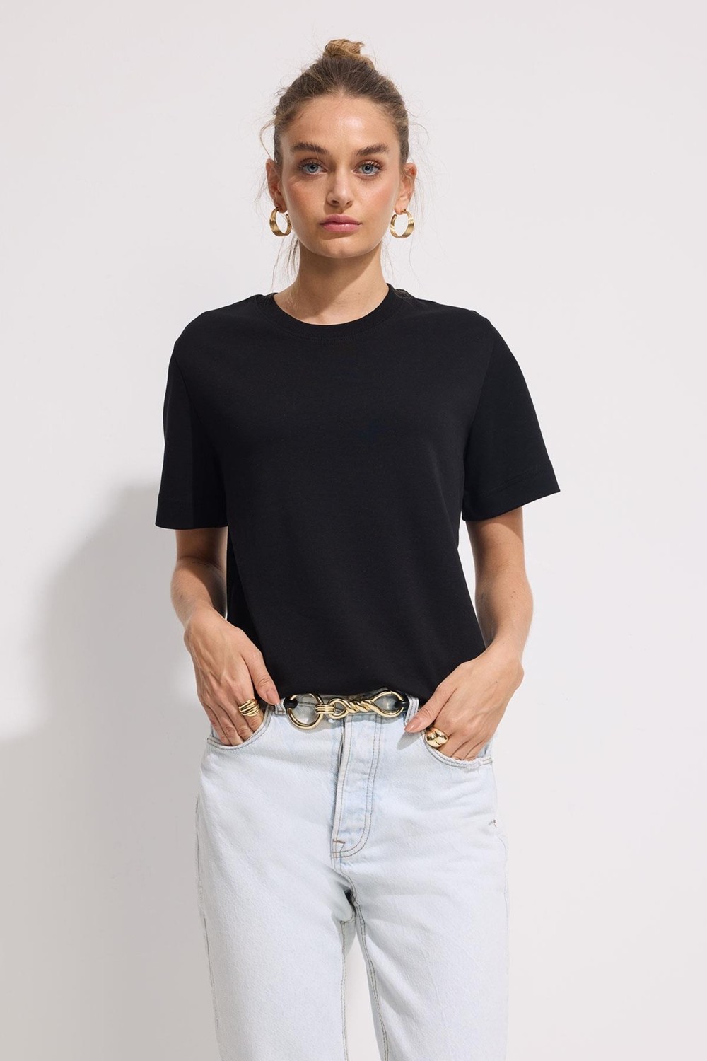 Babokah Premium Pamuk Basic Tshirt Kadın