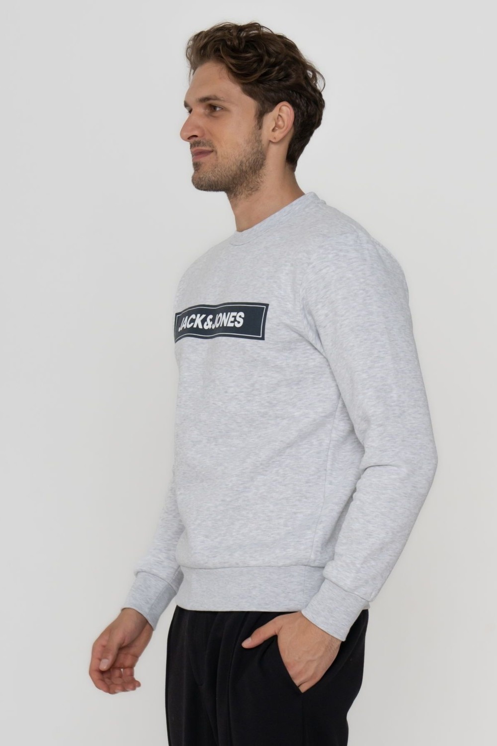 Jack & Jones Erkek Göğüs Logo Baskılı Sweatshirt - Minder görsel 3