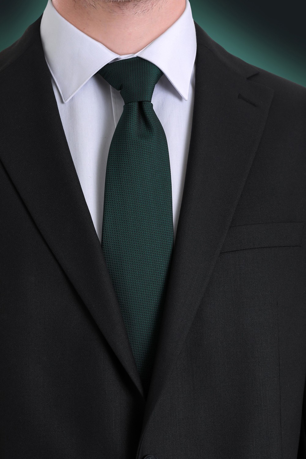 Hatemoğlu Yeşil Düz Desenli Kravat 100% Micro Polyester Malzeme ile Şık Tasarım görsel 4