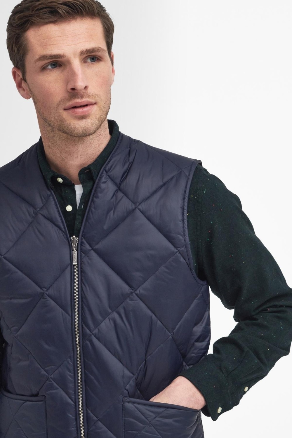 Barbour Large Box Kapitone Içlik-Yelek - Bedale, Beaufort, Ashby ve Bristol Ceketler ile Uyumludur NY71 Navy görsel 4