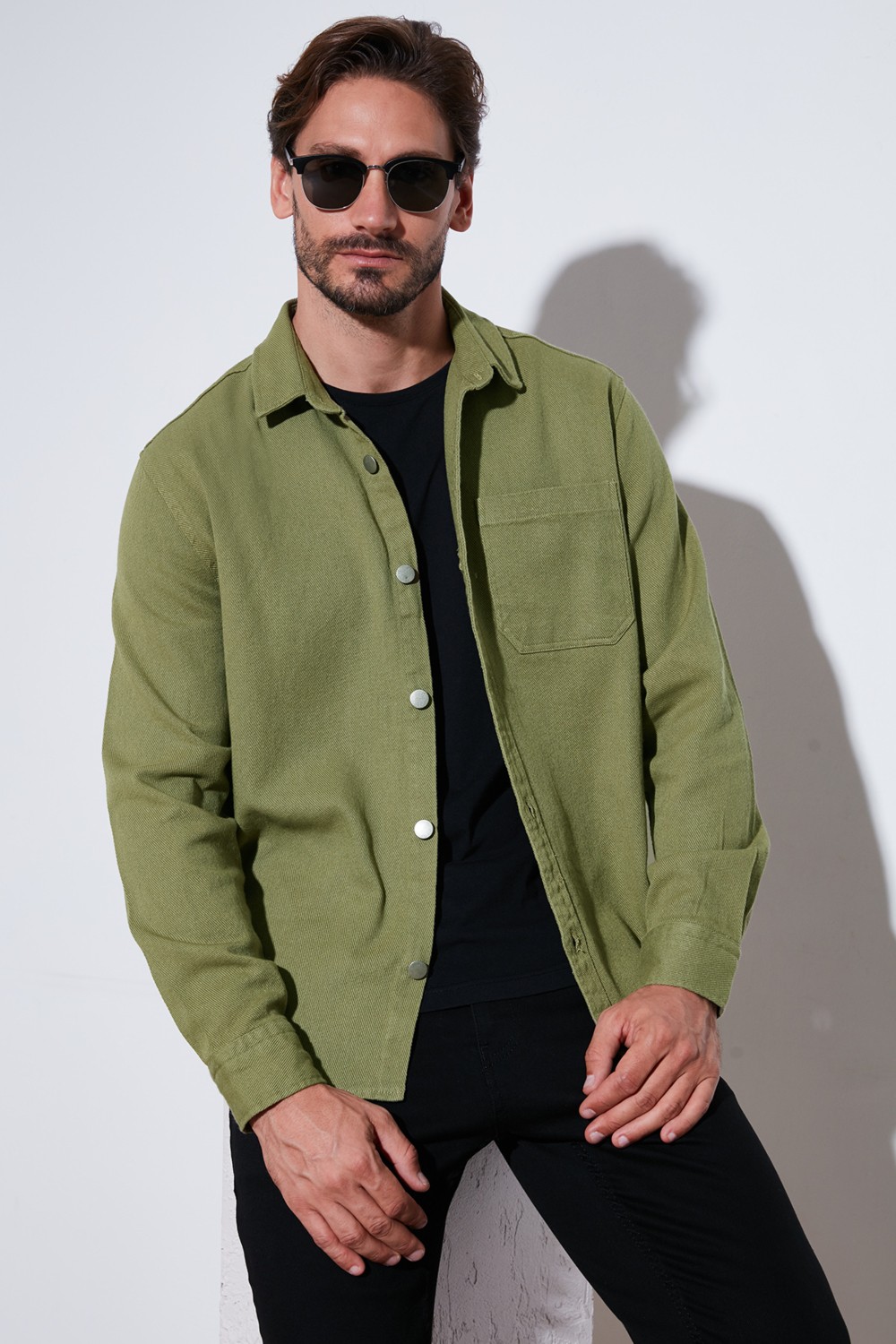 Buratti Pamuklu Tek Cepli Regular Fit Gömlek Erkek Gömlek CF25W129140