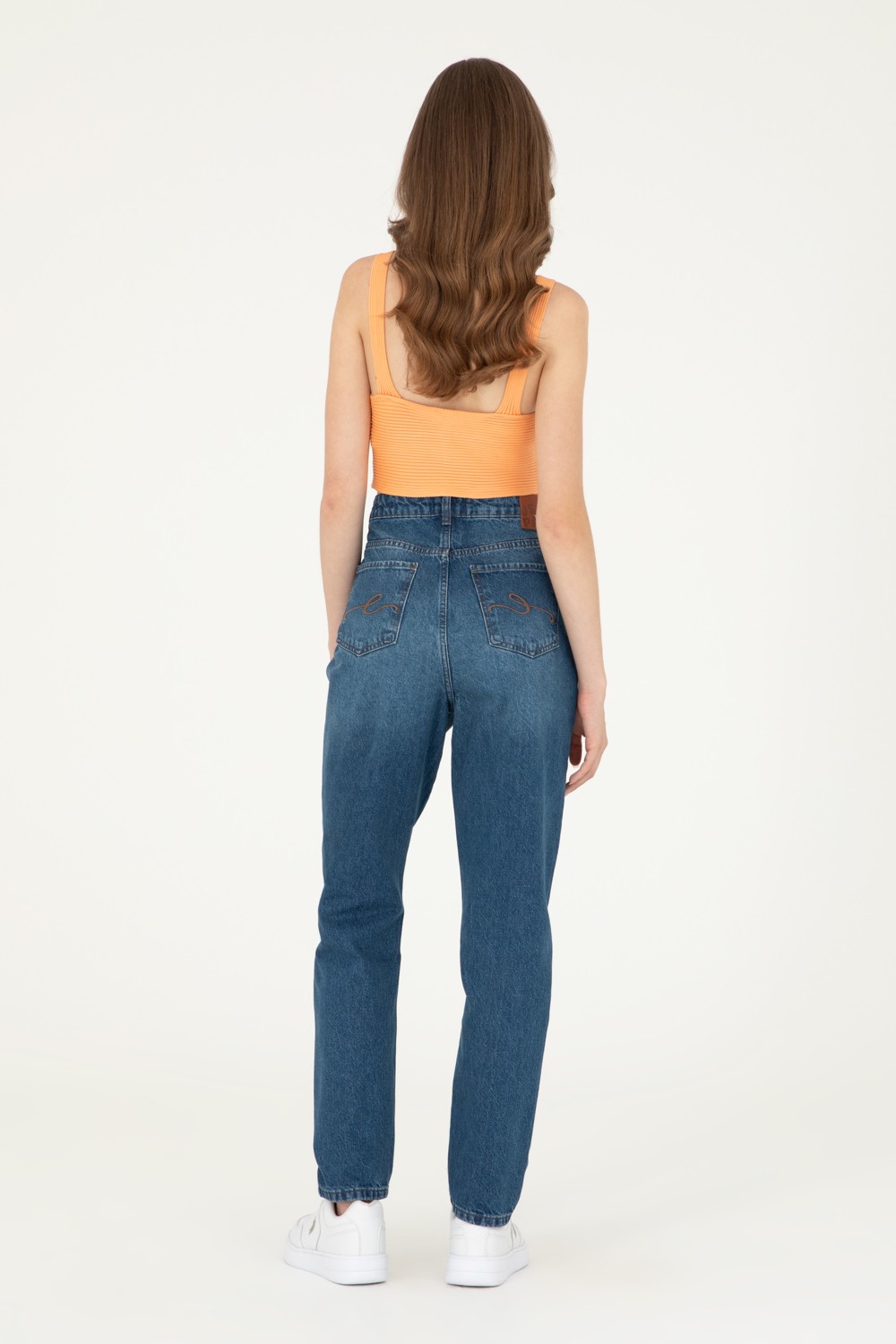 U.S. Polo Assn. Kadın Mavi Jean Pantolon 50282809-DN0022 görsel 4