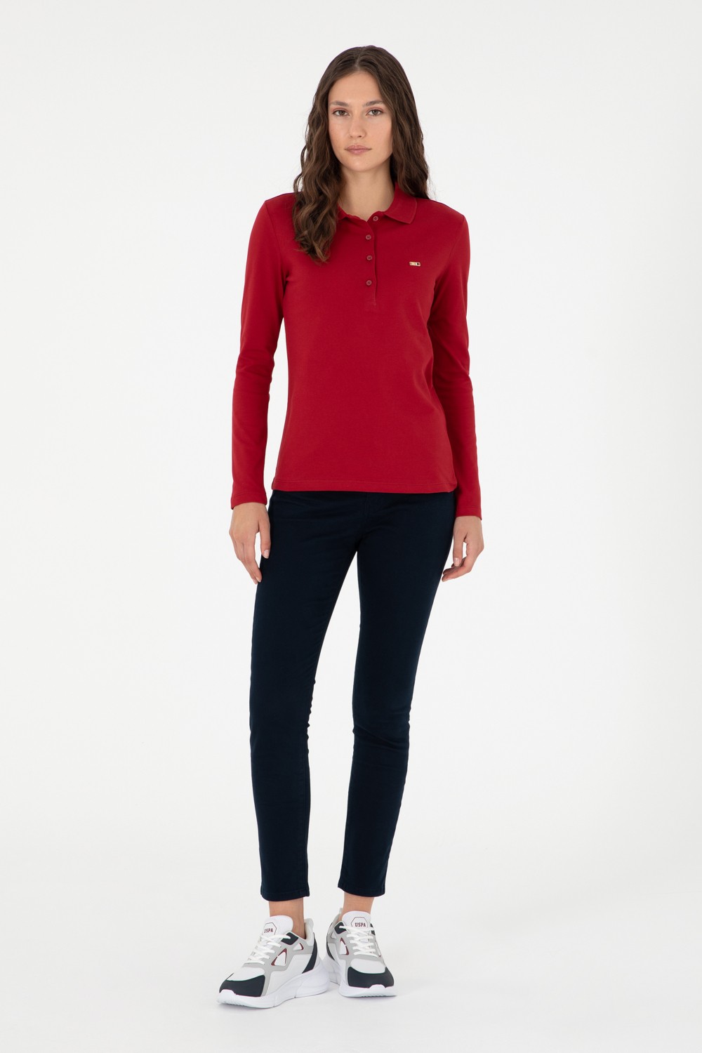 U.S. Polo Assn. Kadın Lacivert Kanvas Pantolon 50290499-VR033