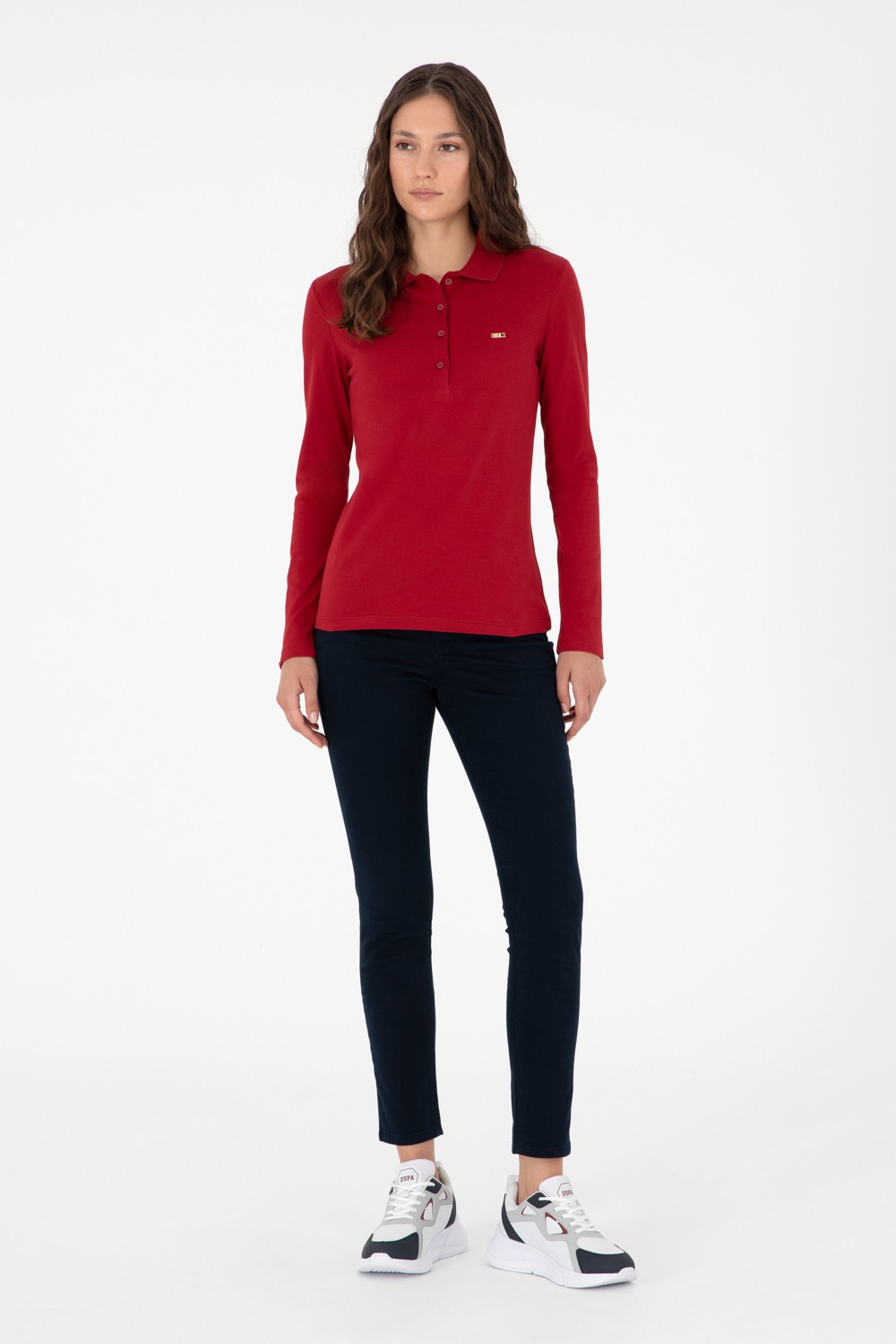 U.S. Polo Assn. Kadın Lacivert Kanvas Pantolon 50290499-VR033 görsel 3