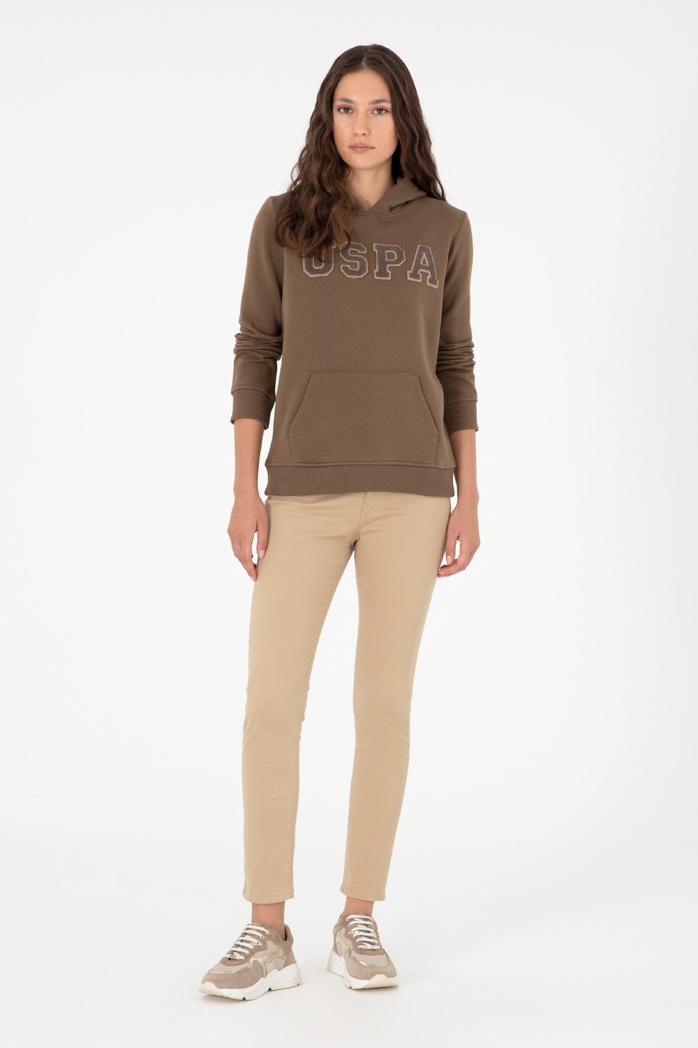 U.S. Polo Assn. Kadın Lacivert Kanvas Pantolon 50290499-VR033 görsel 7