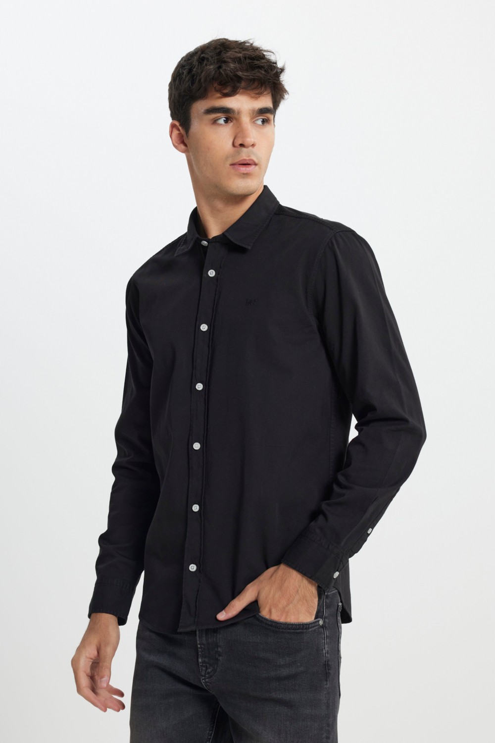 Lee Regular Fit Normal Kesim %100 Pamuk Mavi Uzun Kollu Gömlek