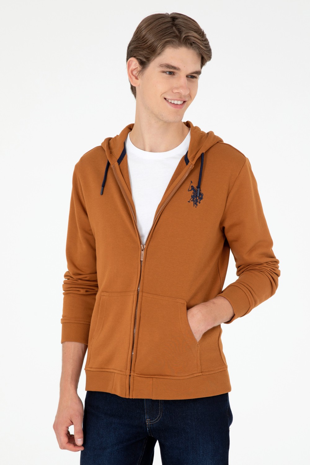 U.S. Polo Assn. Erkek Kahverengi Örme Hırka 50295147-VR029 görsel 8