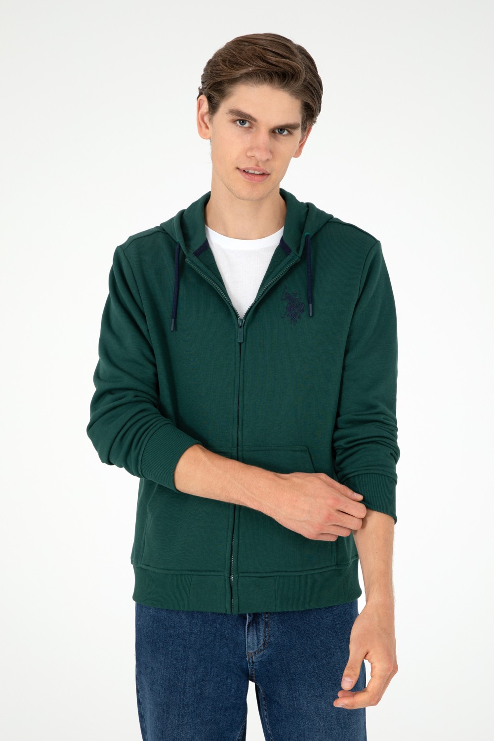 U.S. Polo Assn. Erkek Kahverengi Örme Hırka 50295147-VR029 görsel 3