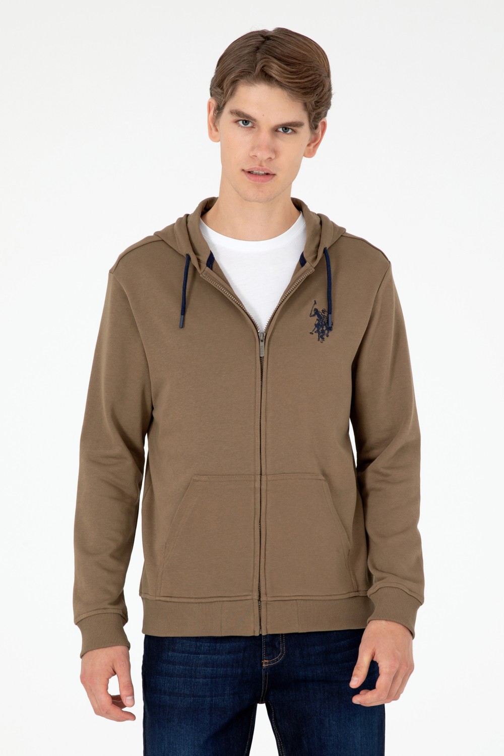 U.S. Polo Assn. Erkek Kahverengi Örme Hırka 50295147-VR029