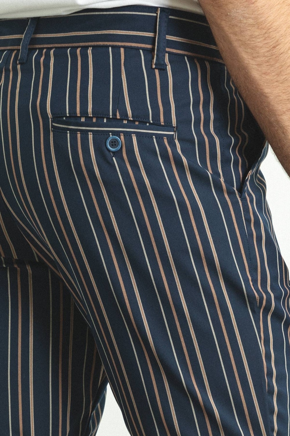MCR Çizgili Kamel Rengi Super Slim Fit Erkek Şort görsel 6