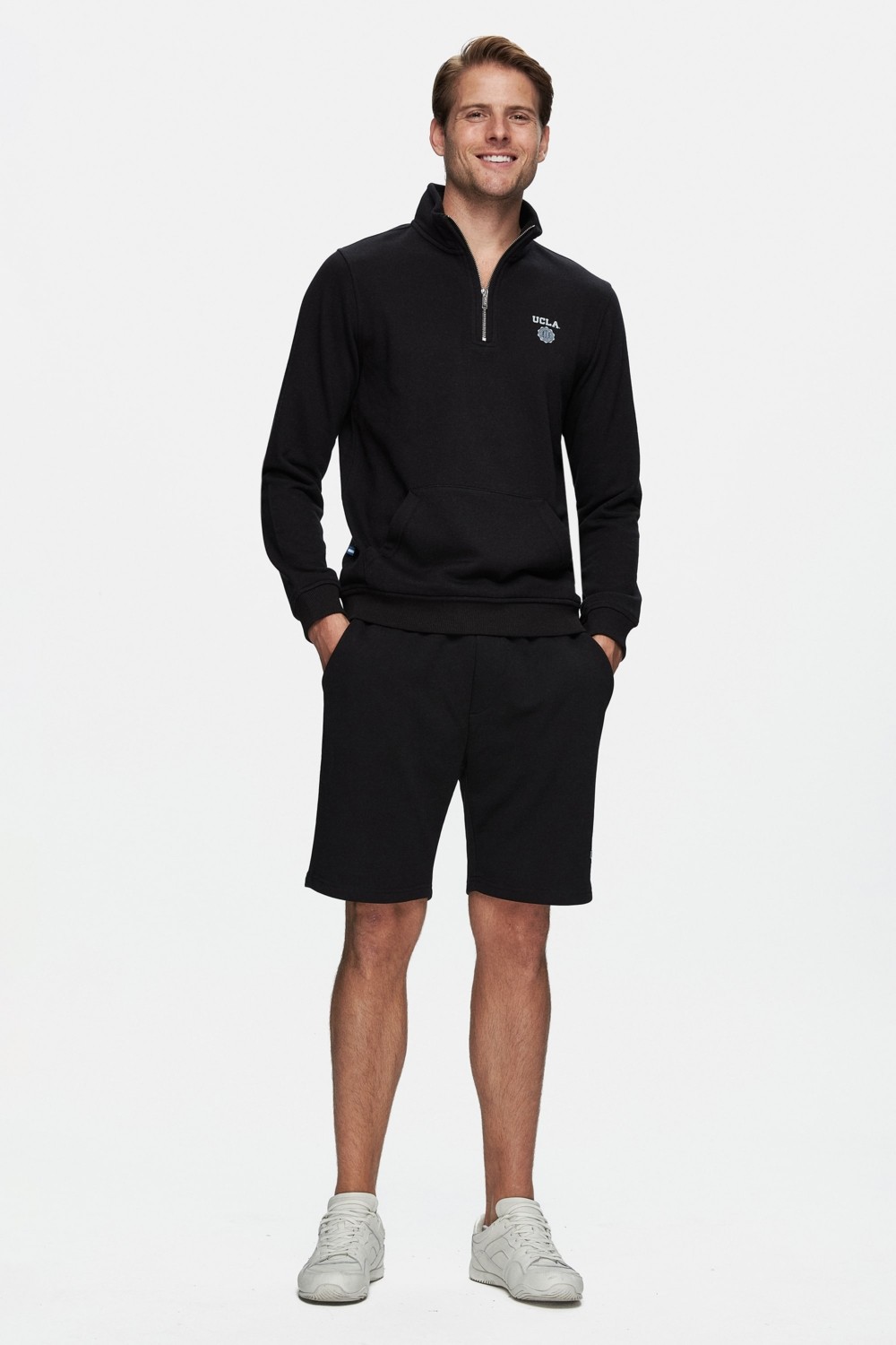 Ucla Randy Siyah Baskılı Baskılı Standard Fit Erkek Örme Şort