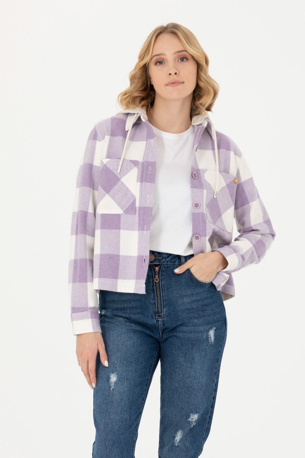 U.S. Polo Assn. Kadın Fıstık Gömlek Desenli 50271448-VR087