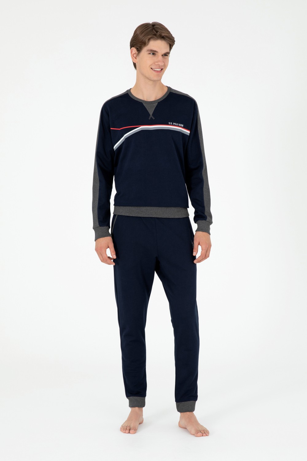 U.S. Polo Assn. Erkek Lacivert Pijama Takım 50301590-VR033