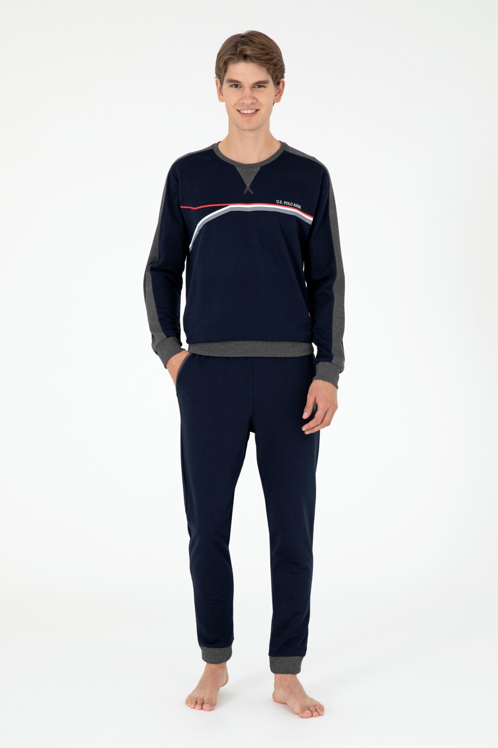 U.S. Polo Assn. Erkek Lacivert Pijama Takım 50301590-VR033 görsel 2