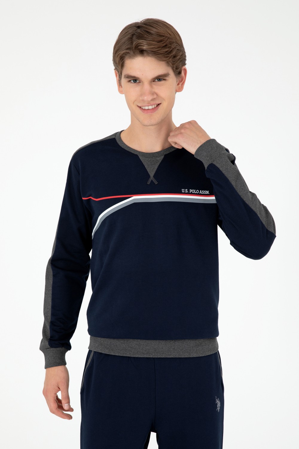 U.S. Polo Assn. Erkek Lacivert Pijama Takım 50301590-VR033 görsel 3