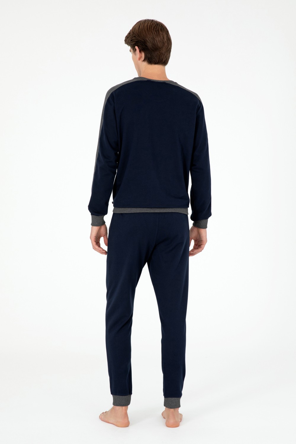 U.S. Polo Assn. Erkek Lacivert Pijama Takım 50301590-VR033 görsel 4