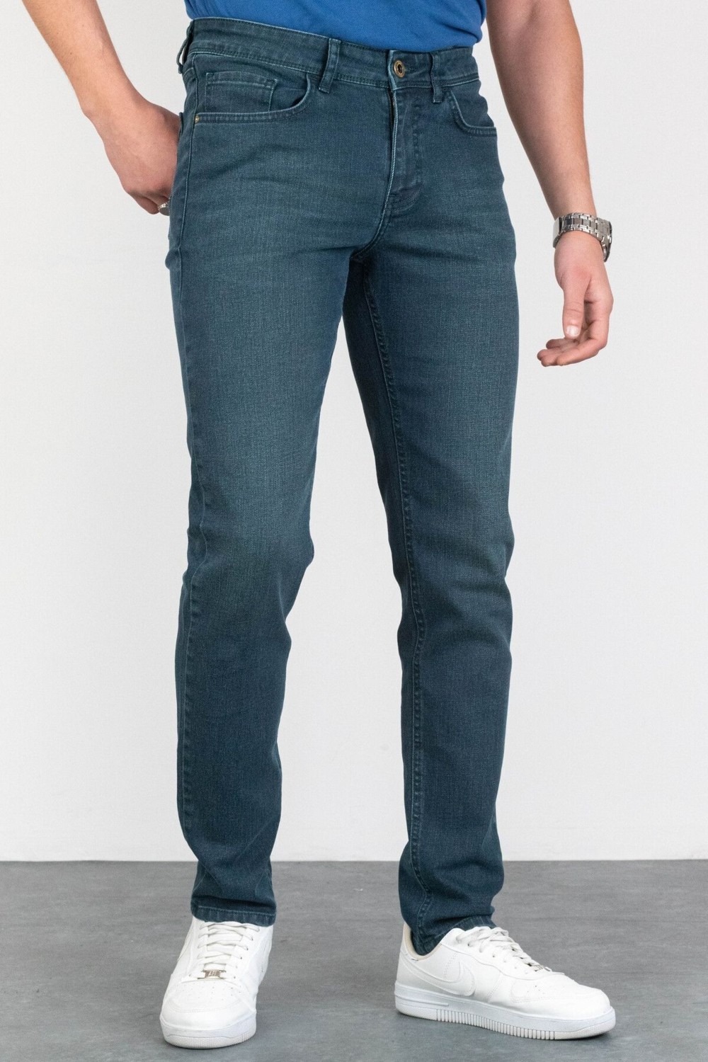 Hlt Jeans Erkek Haki Cep Lycralı Slim Fit Kot Pantolon Hltvalgreen