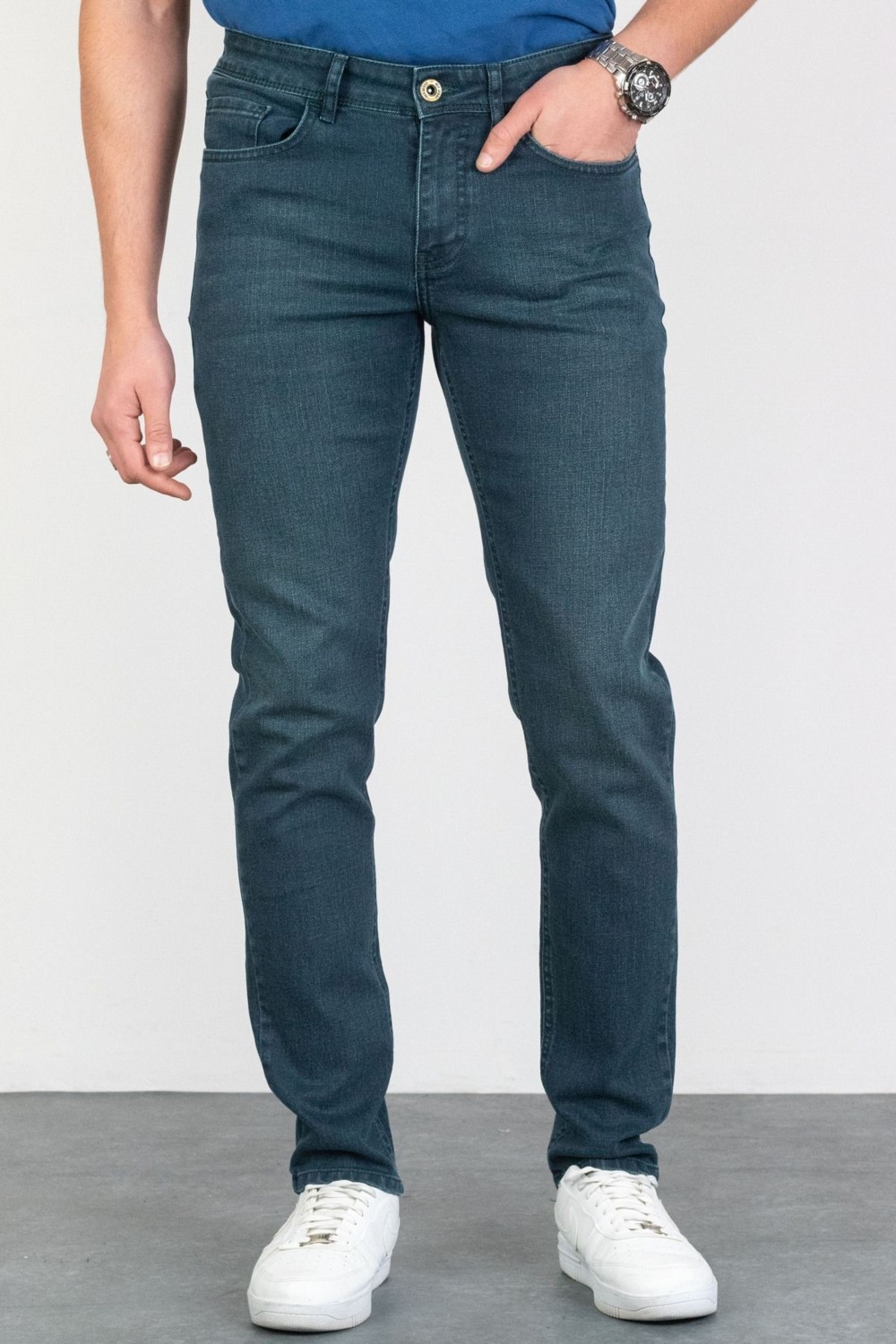 Hlt Jeans Erkek Haki Cep Lycralı Slim Fit Kot Pantolon Hltvalgreen görsel 2