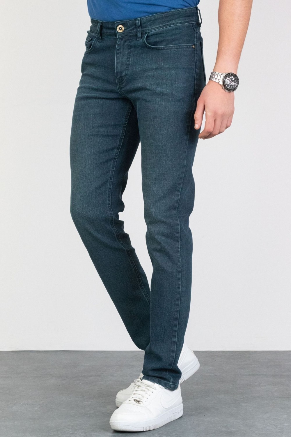 Hlt Jeans Erkek Haki Cep Lycralı Slim Fit Kot Pantolon Hltvalgreen görsel 3
