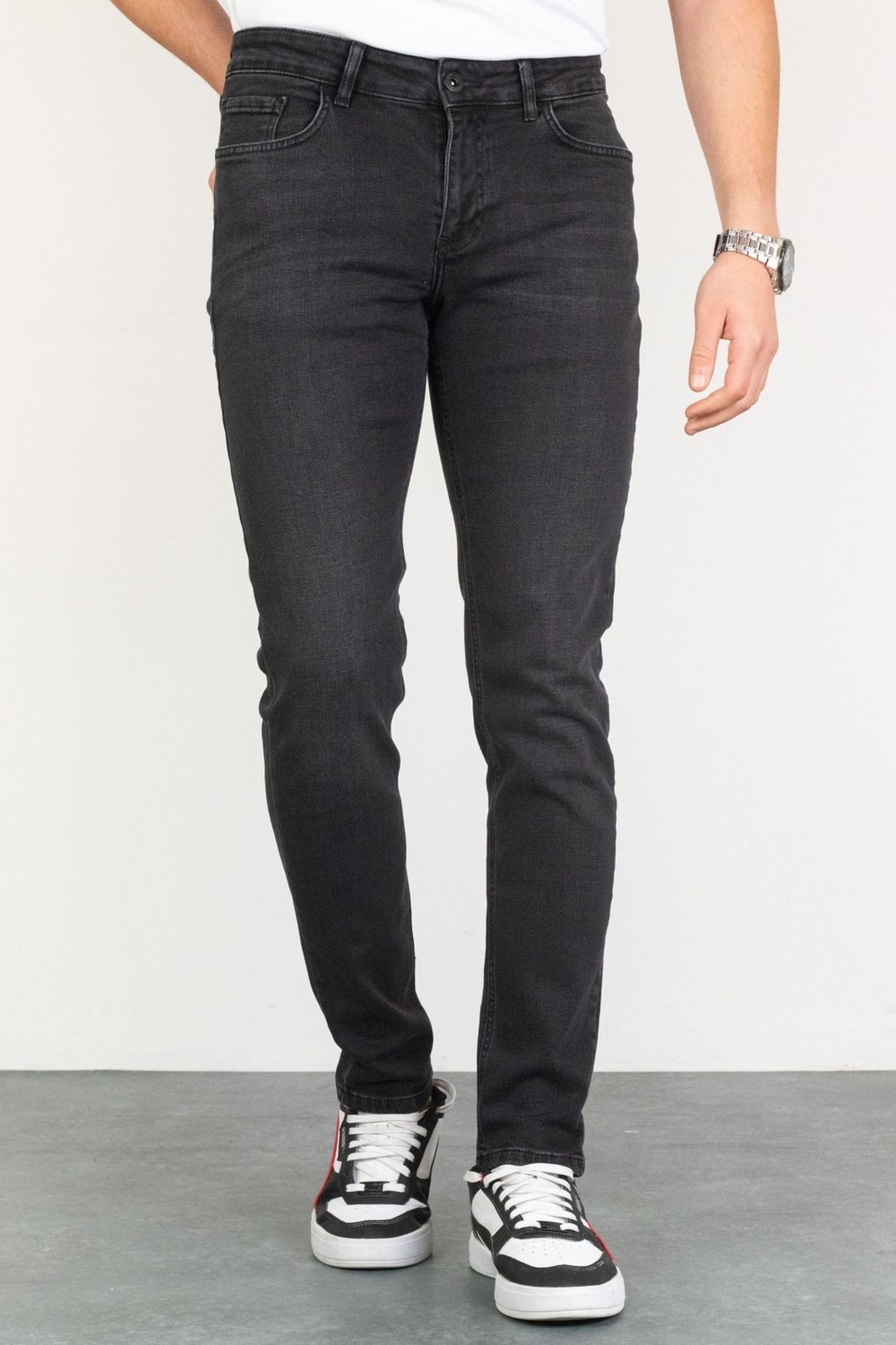 Hlt Jeans Jeffrey Taşlamalı Slim Fit Antrasit Kot Pantolon görsel 2