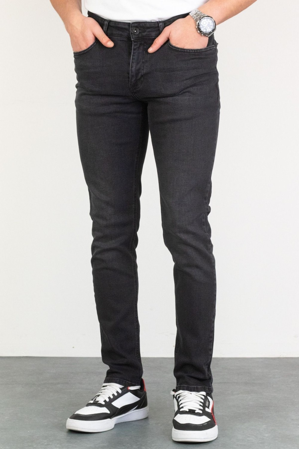 Hlt Jeans Jeffrey Taşlamalı Slim Fit Antrasit Kot Pantolon görsel 4