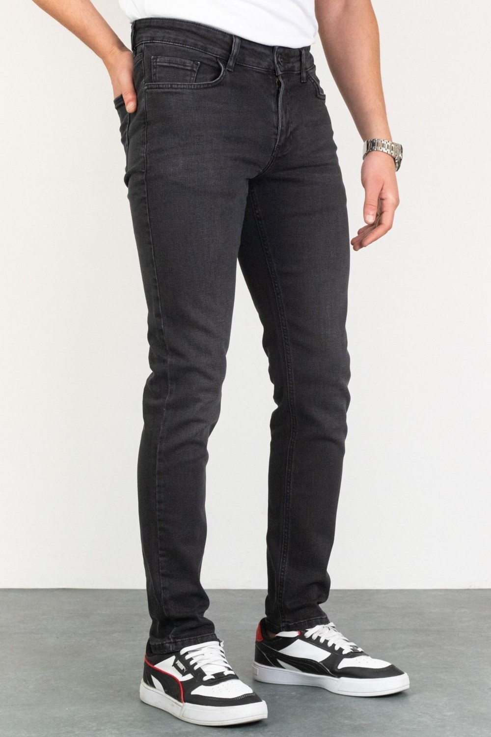 Hlt Jeans Jeffrey Taşlamalı Slim Fit Antrasit Kot Pantolon görsel 6