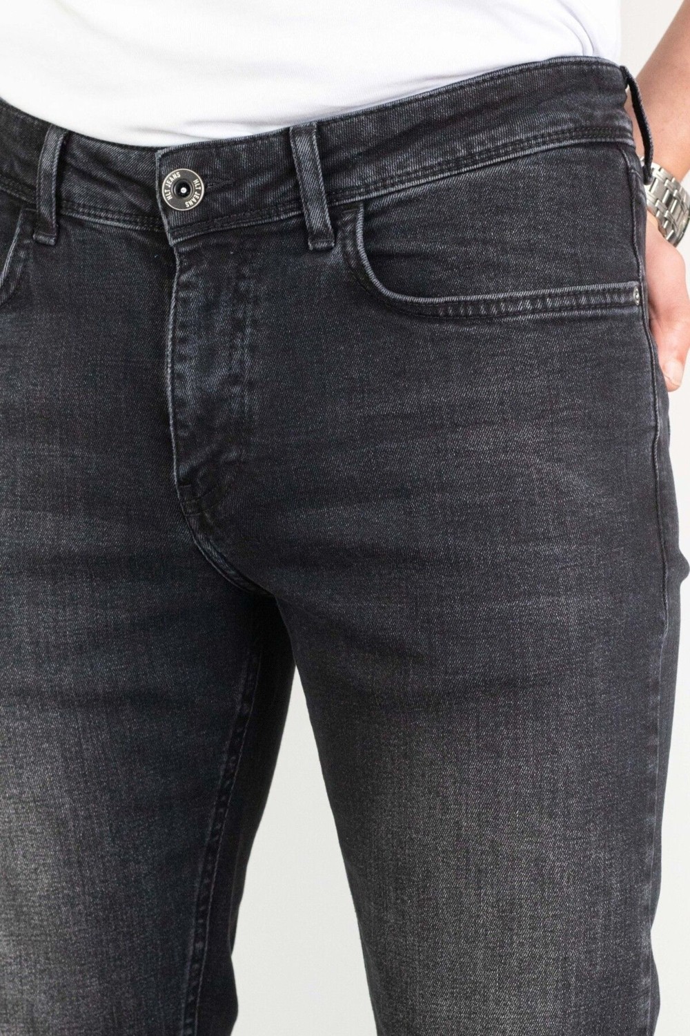 Hlt Jeans Erkek Taşlamalı Siyah Slim Fit Esnek Likralı Denim Jeans Kot Pantolon Hlthe001971 görsel 6