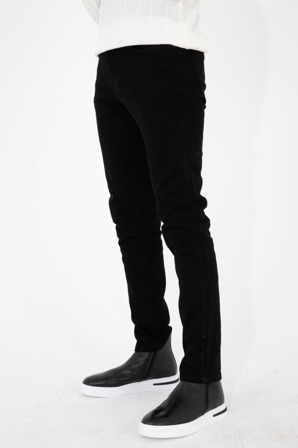 Hlt Jeans Erkek Siyah Slim Fit Likralı Esnek Jeans Kot Pantolon HLTHE001937 görsel 2
