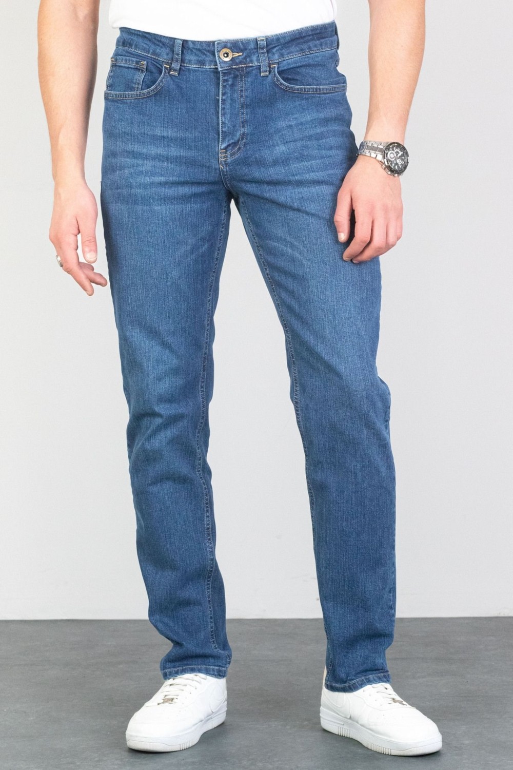 Hlt Jeans Erkek Kahverengi Regular Fit Rahat Kesim Esnek Likralı Denim Jeans Kot Pantolon HLTHE001979