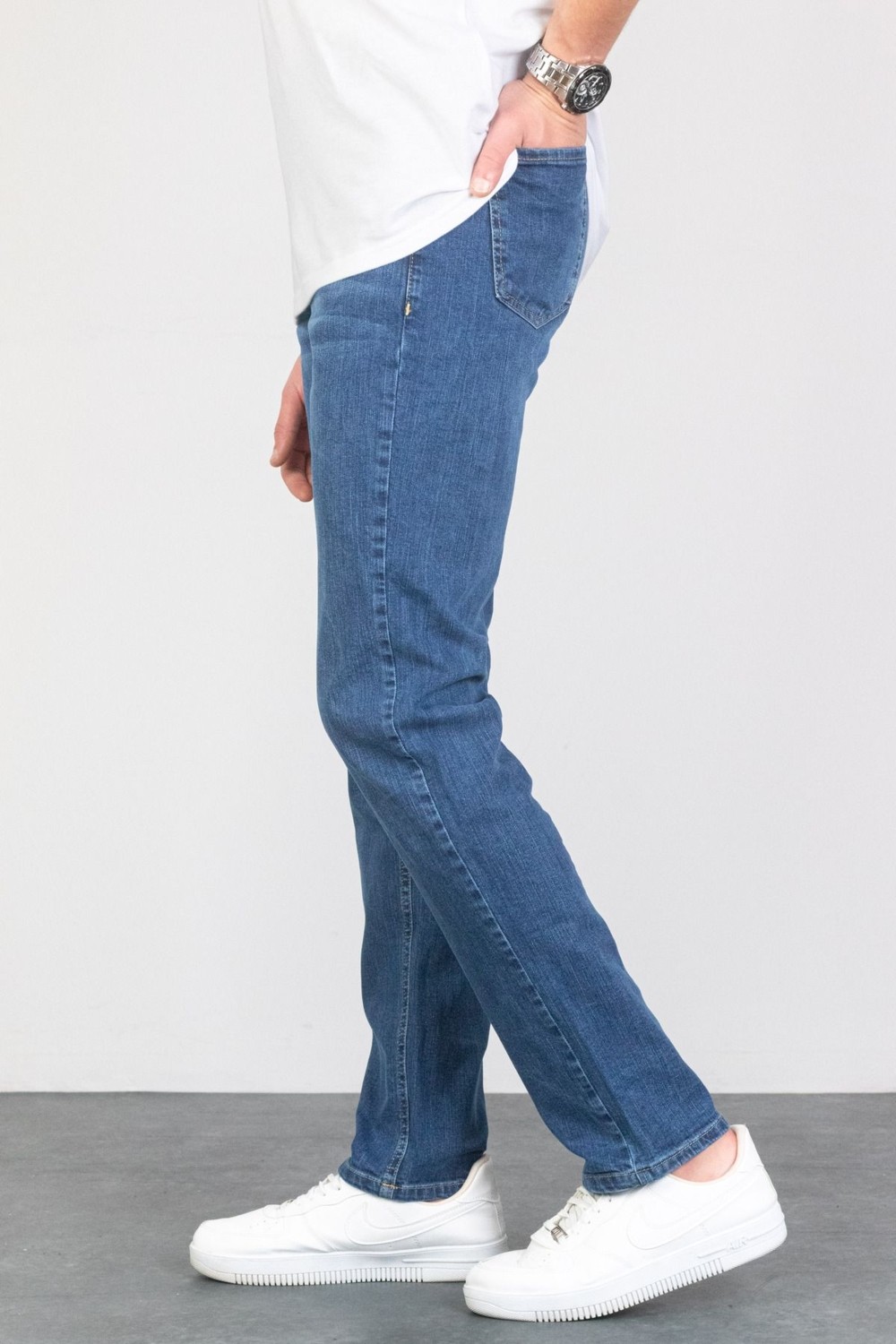 Hlt Jeans Erkek Kahverengi Regular Fit Rahat Kesim Esnek Likralı Denim Jeans Kot Pantolon HLTHE001979 görsel 2