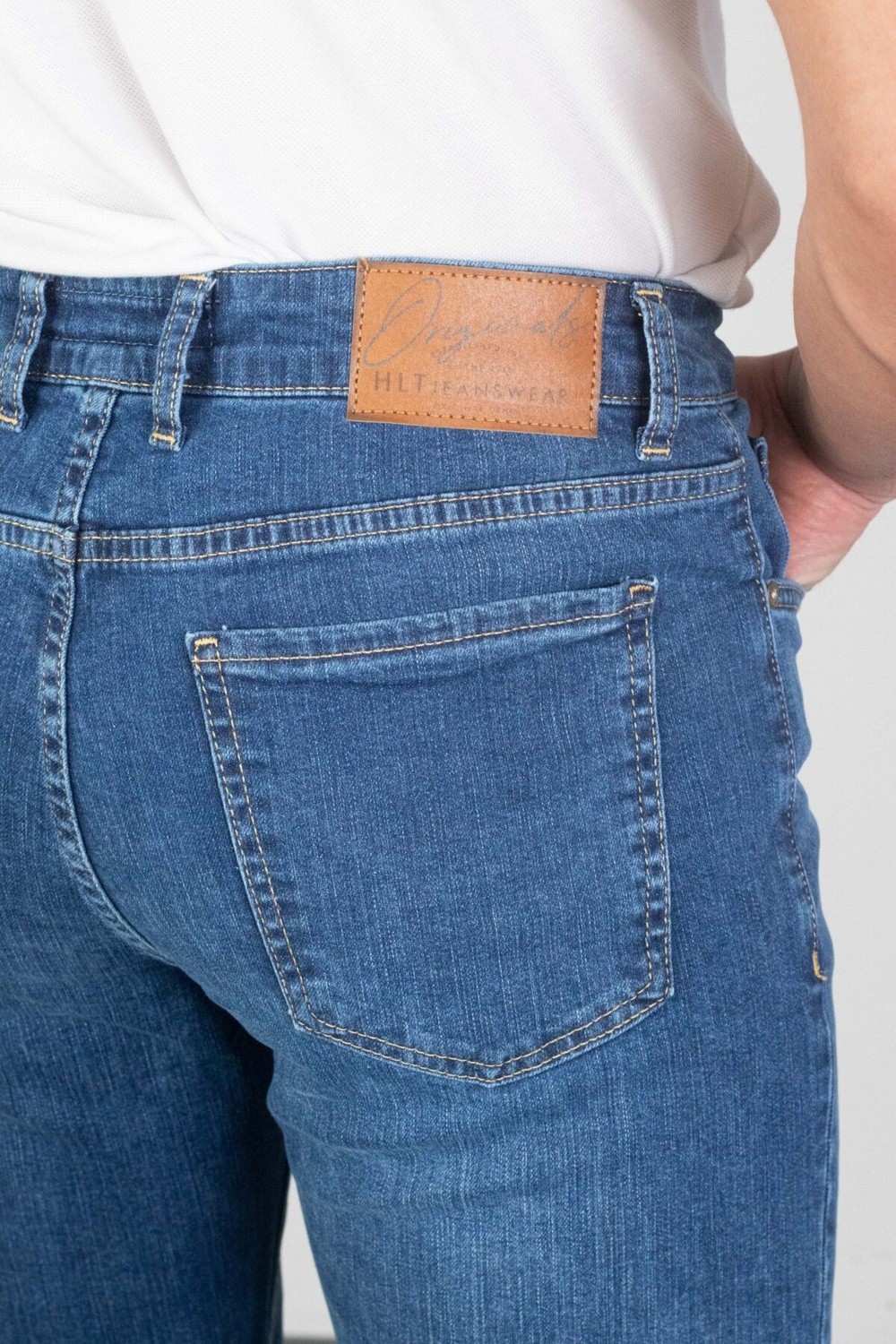 Hlt Jeans Erkek Kahverengi Regular Fit Rahat Kesim Esnek Likralı Denim Jeans Kot Pantolon HLTHE001979 görsel 7