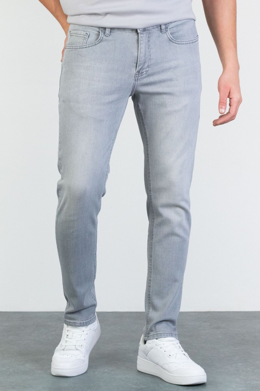 Hlt Jeans Erkek Gri Slim Fit Dar Kesim Esnek Likralı Denim Jeans Kot Pantolon HLTVALGREY-A görsel 3