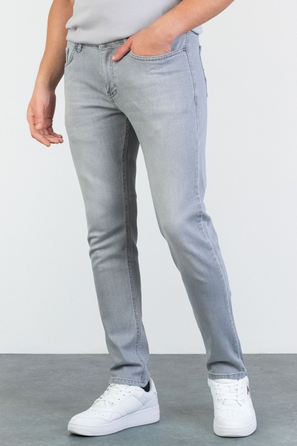 Hlt Jeans Erkek Gri Slim Fit Dar Kesim Esnek Likralı Denim Jeans Kot Pantolon HLTVALGREY-A görsel 4