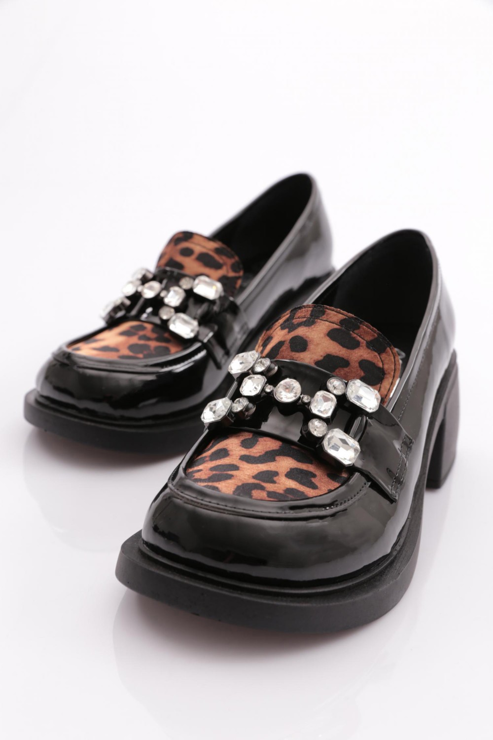 DGN 2103 Taş Tokali Loafer Kadin Ayakkabi görsel 4