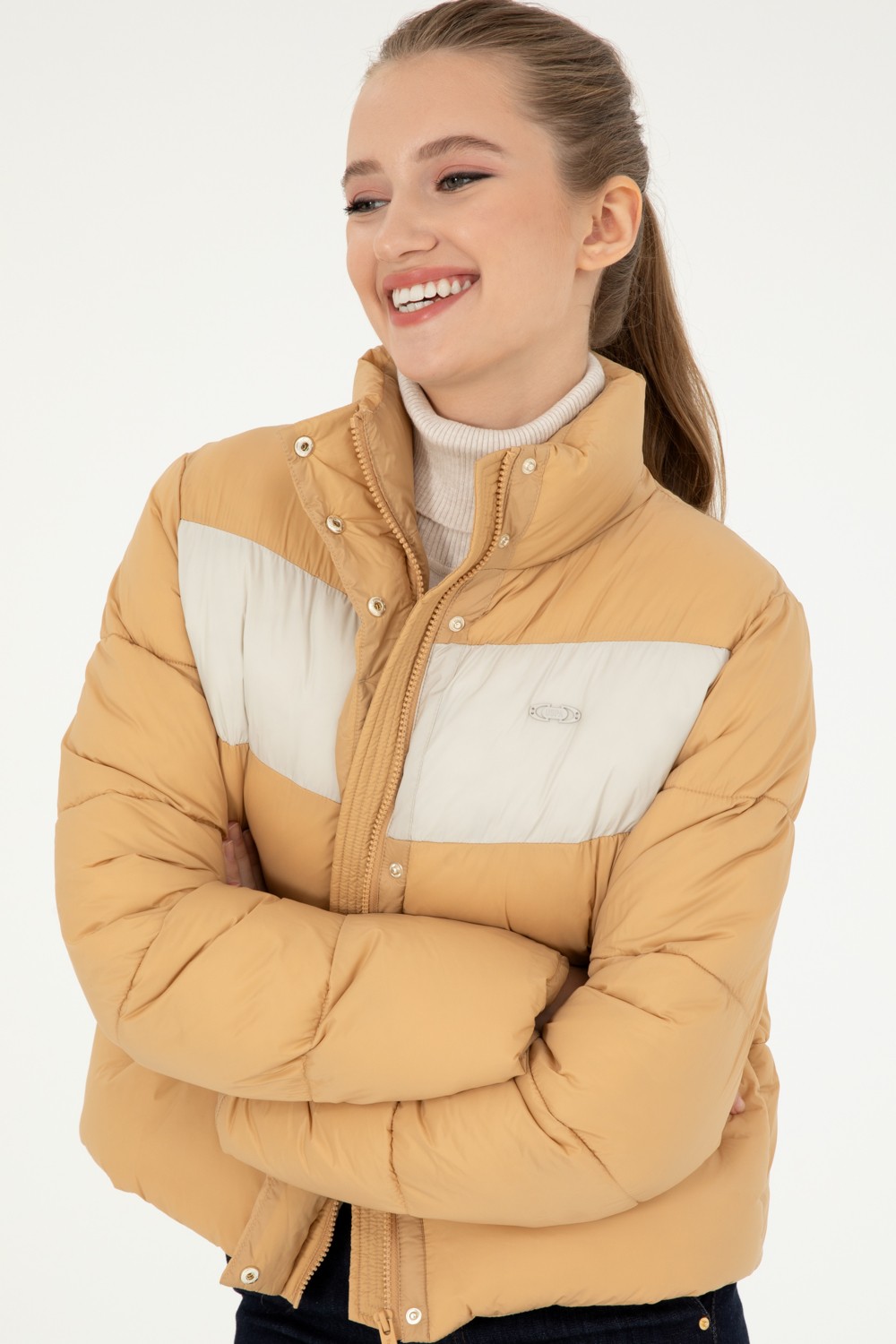 U.S. Polo Assn. Kadın Camel Mont 50292674-VR015 görsel 3