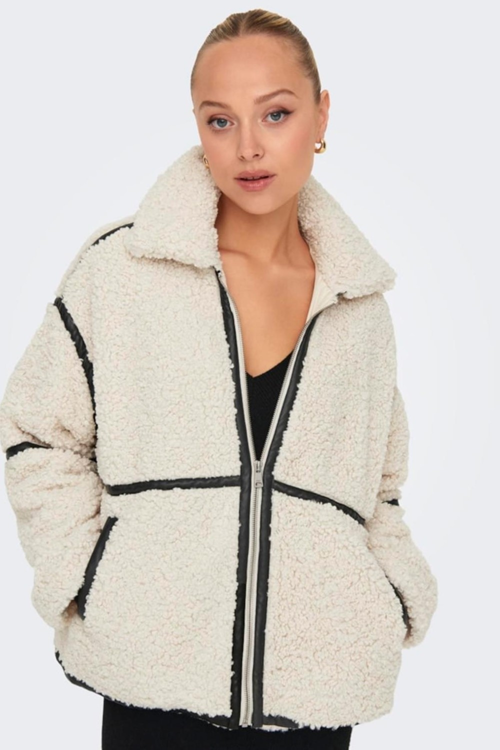 Only Onlparıs Teddy Jacket Lıfe Otw cc Beyaz 15322440 görsel 5