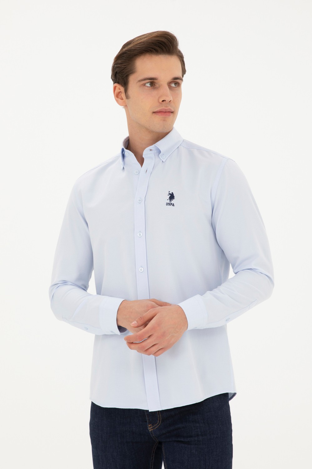 U.S. Polo Assn. Erkek Siyah Gömlek Basic 50282589-VR046
