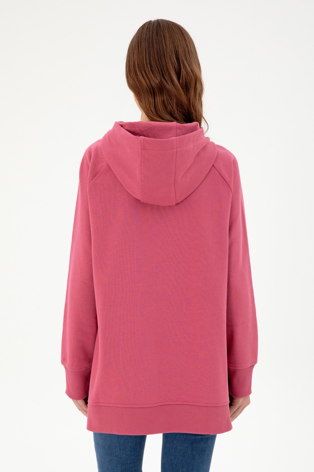 U.S. Polo Assn. Kadın Taş Kapüşonlu Sweatshirt 50296944-VR049 görsel 5