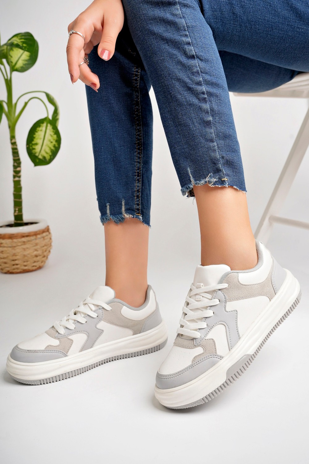 Pasyone Siyah Kadın Sneaker Günlük Ayakkabı görsel 2