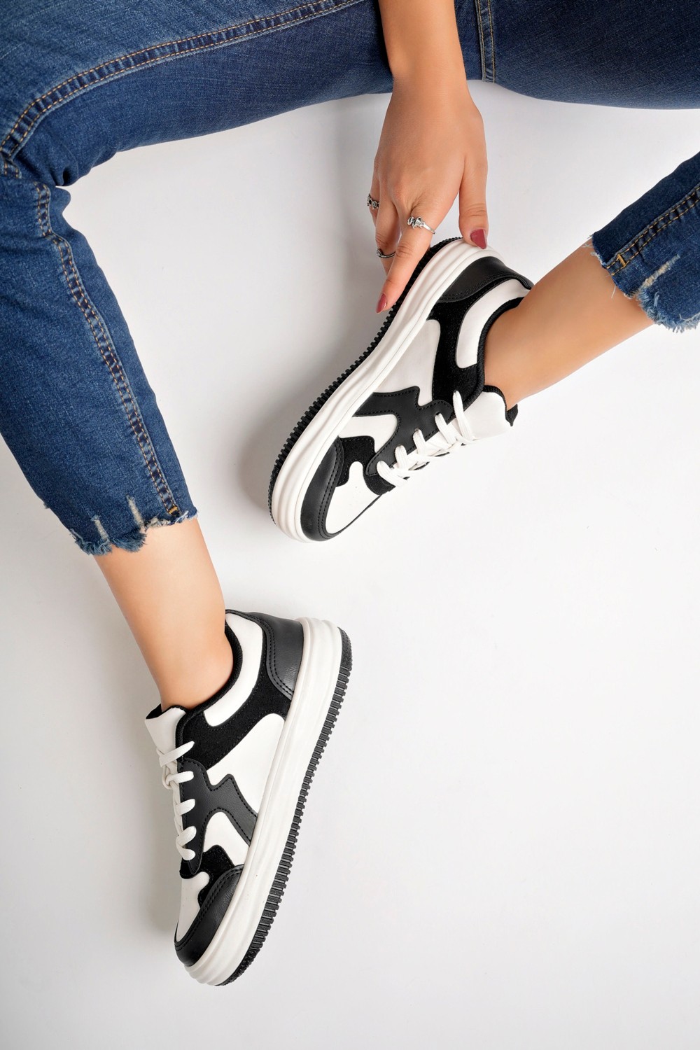 Pasyone Siyah Kadın Sneaker Günlük Ayakkabı görsel 4