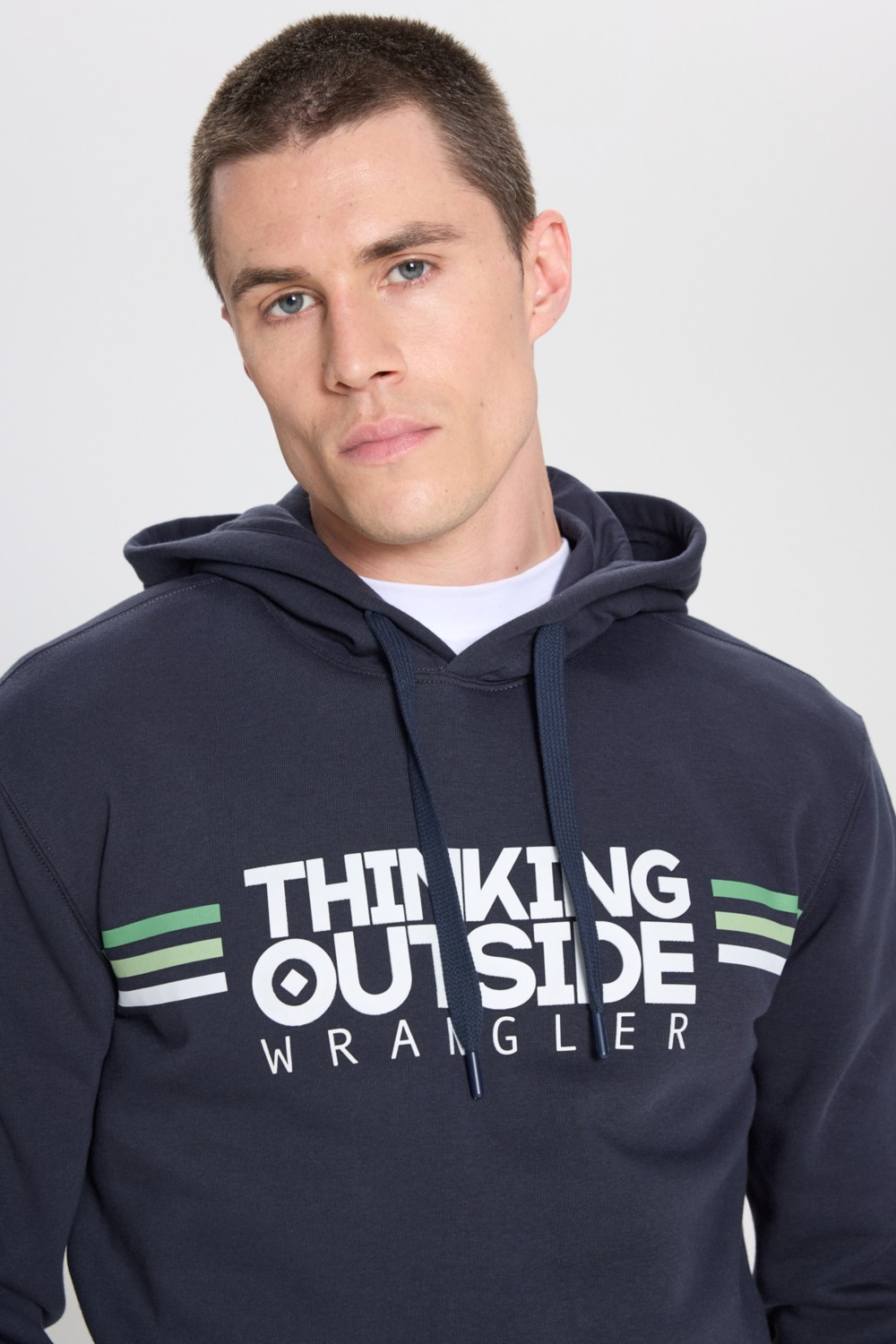 Wrangler Regular Fit Normal Kesim Kapüşonlu İçi Polarlı Haki Sweatshirt görsel 5