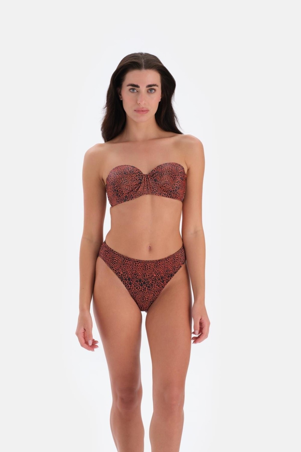 Eros 3016BK Straplez Kaplı Bikini - Siyah Kırmızı