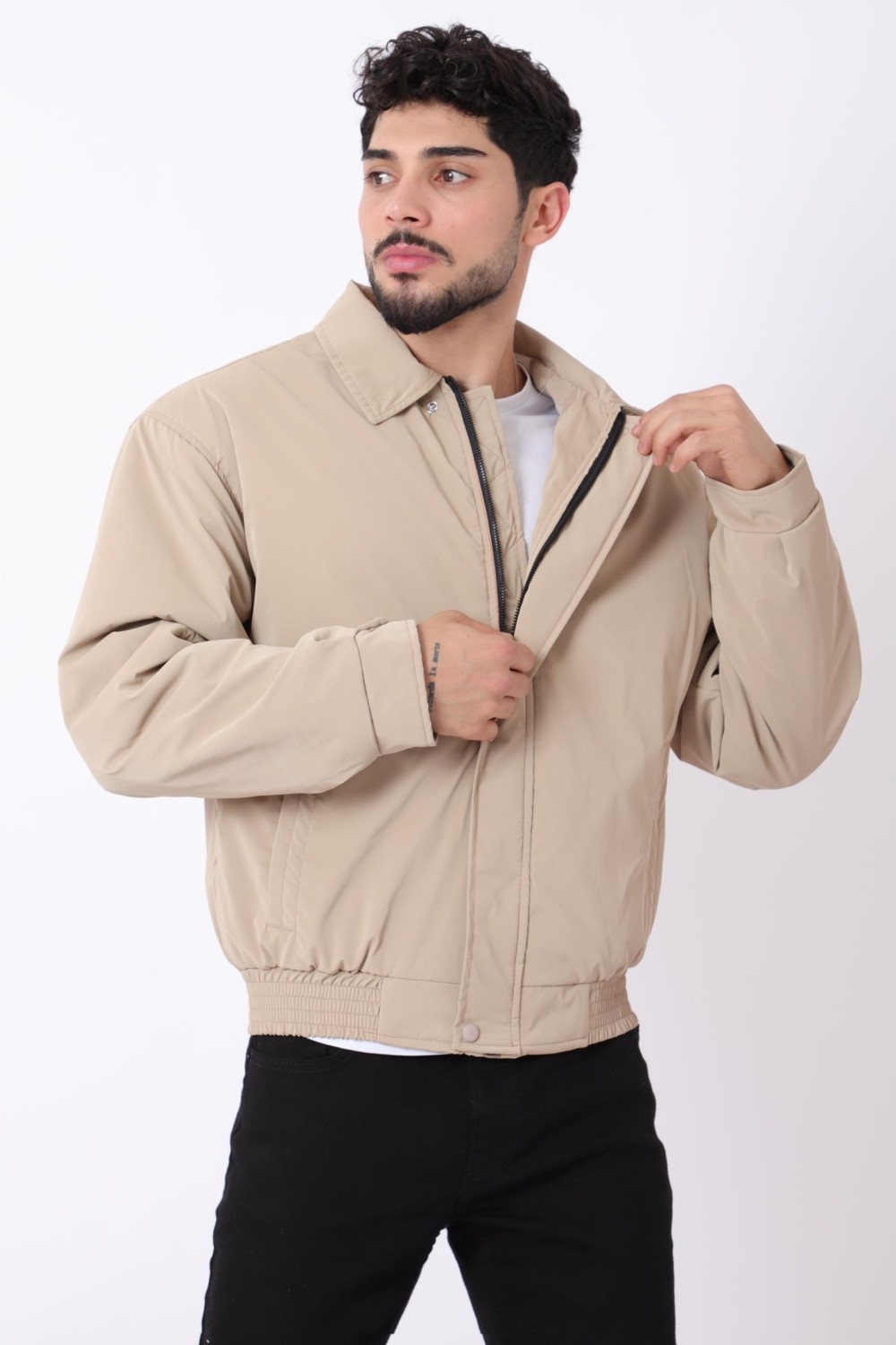 Stil Kombin Yakalı Bel Lastikli Nova Mevsimlik Mont Bl 1759_60300