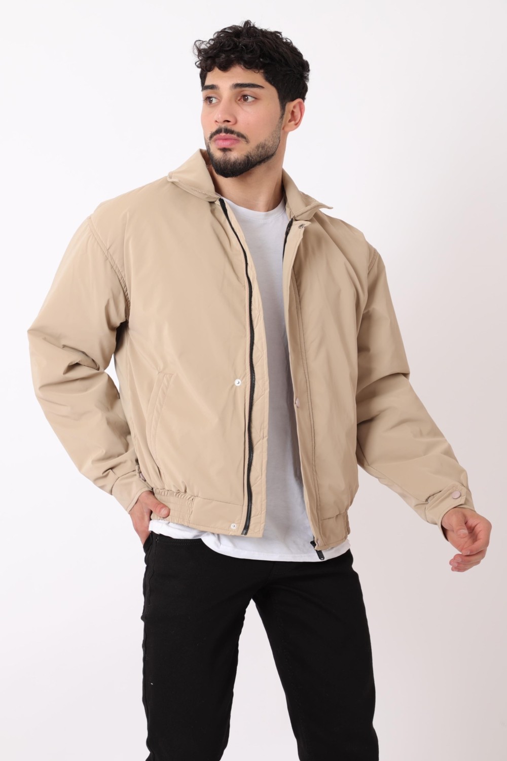Stil Kombin Yakalı Bel Lastikli Nova Mevsimlik Mont Bl 1759_60300 görsel 3