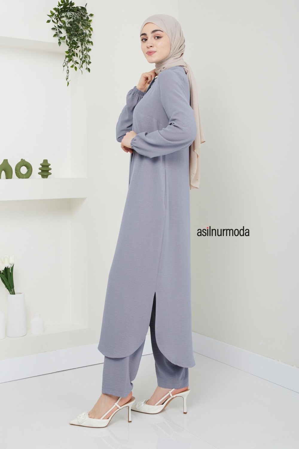 Asilnur Sena Ayrobin Fermuarlı Ikili Takım Füme görsel 8