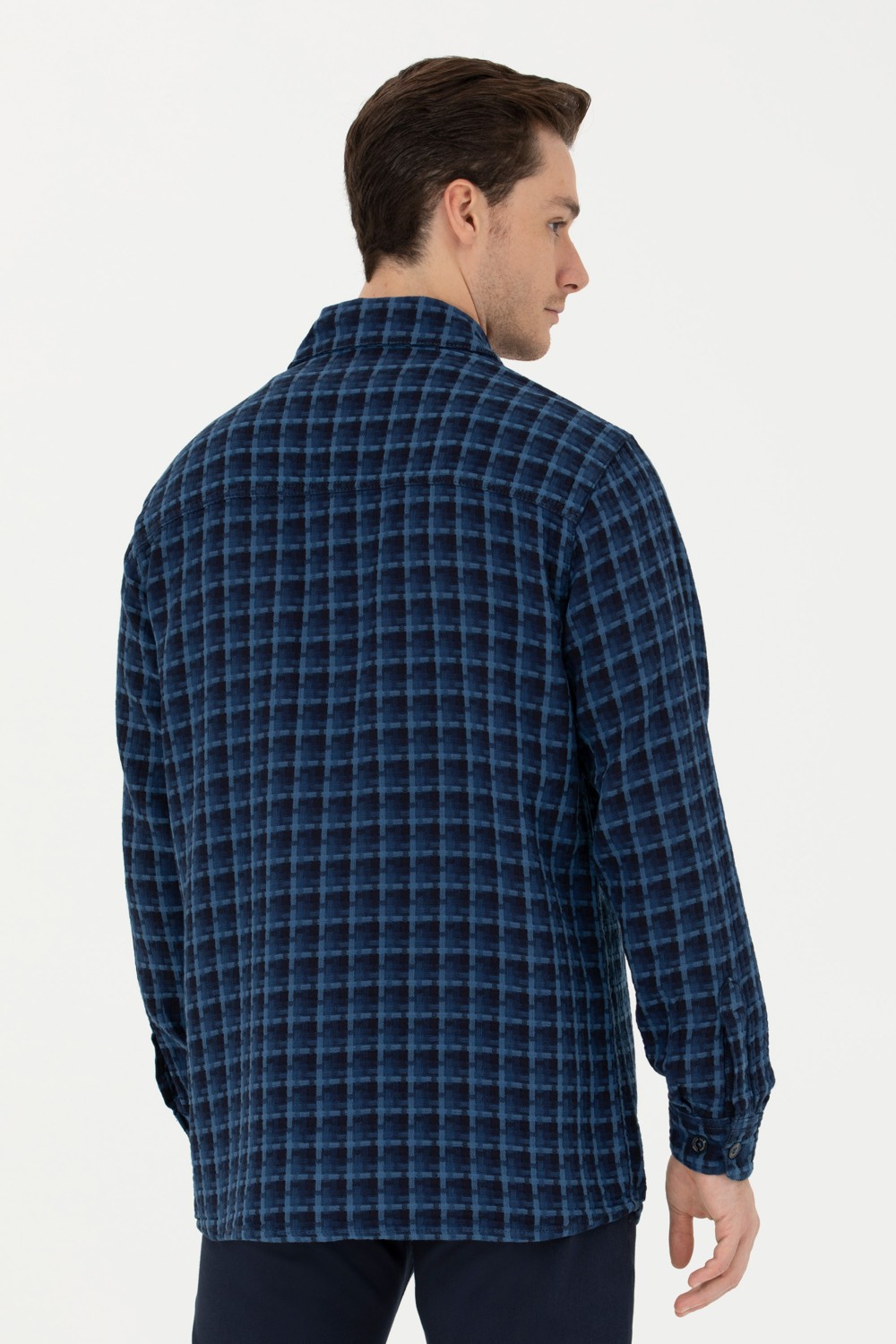 U.S. Polo Assn. Erkek Mavi Jean Gömlek 50272608-DN0022 görsel 5