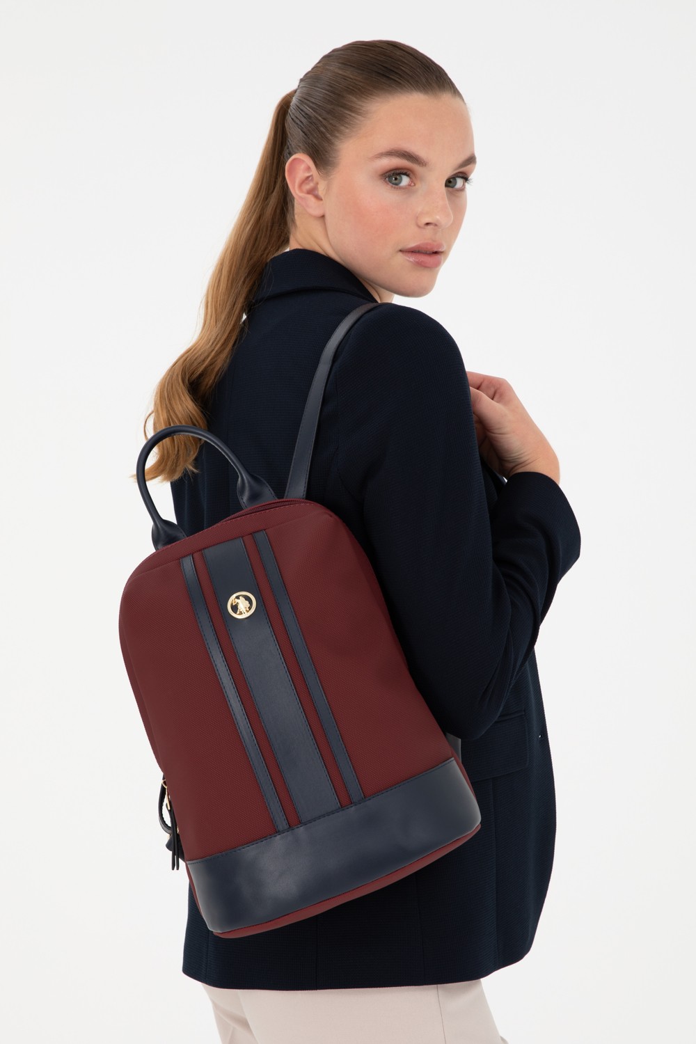 U.S. Polo Assn. Kadın Siyah Sırt Çantası 50293673-VR046 görsel 8