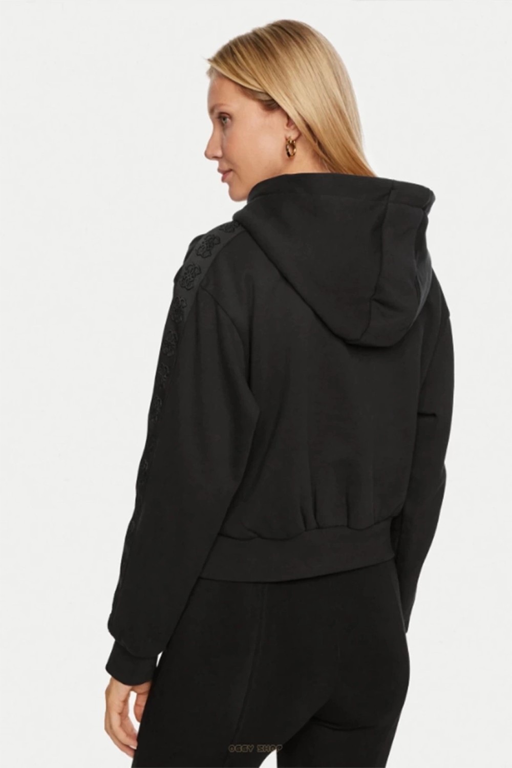 Guess Kadın Stacıe Logolu Sweatshirt - Siyah görsel 3